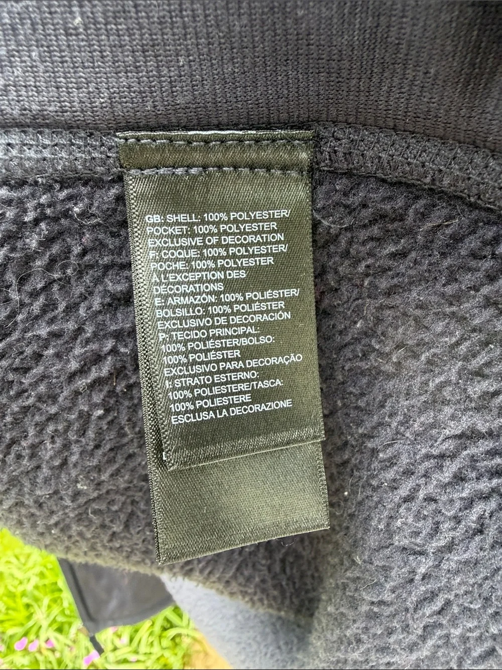 The North Face Men's Charcoal Fleece Vest - Full Zip